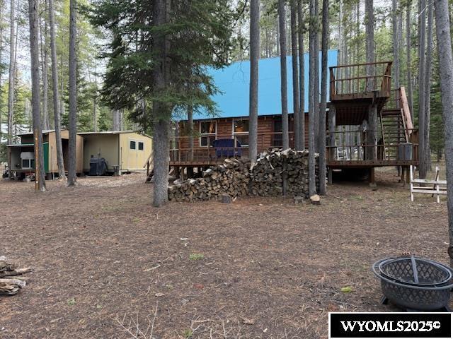 1725 E End Rd, Casper, WY 82601 - back of house featuring stairway