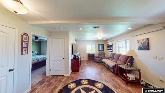 200 Irwin Ln, Lander, WY 82520 - living area with wood finished floors, baseboards, recessed lighting, and ceiling fan