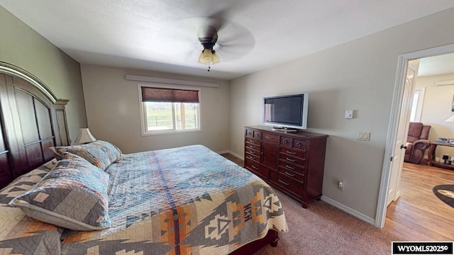 200 Irwin Ln, Lander, WY 82520 - bedroom featuring baseboards, a ceiling fan, and carpet