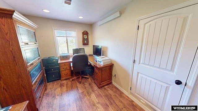 200 Irwin Ln, Lander, WY 82520 - home office featuring wood finished floors, recessed lighting, and baseboards