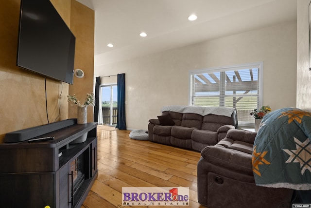 2511 Mercy Ln, Casper, WY 82609 - living room featuring light wood-style floors and recessed lighting