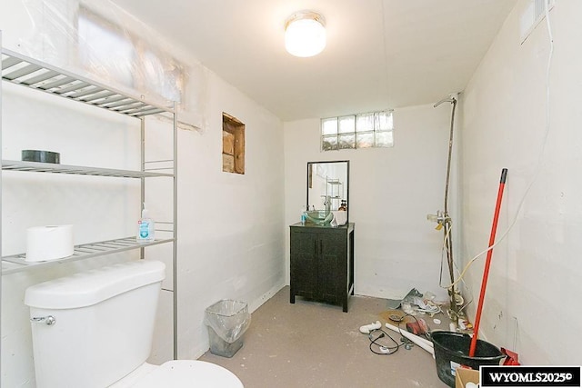 804 Connecticut Ave, Rock Springs, WY 82901 - bathroom with toilet and concrete floors