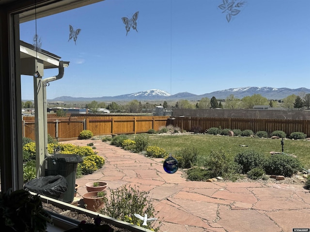 302 Clearview St, Saratoga, WY 82331 - view of yard featuring a mountain view and a patio area