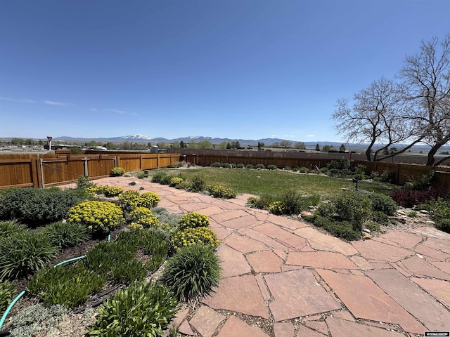 302 Clearview St, Saratoga, WY 82331 - view of yard featuring a mountain view and a patio