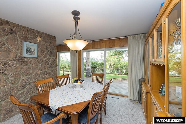 1823 Walnut St, Rock Springs, WY 82901 - dining room featuring wood walls