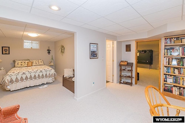 1823 Walnut St, Rock Springs, WY 82901 - carpeted bedroom with a drop ceiling and baseboards