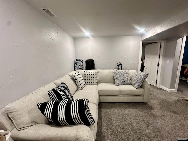 1023Pine Ave, Kemmerer, WY 83101 - living room featuring carpet flooring and a textured wall