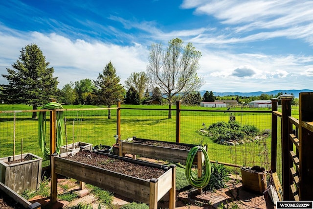 22 Pleasant Valley Ln, Sheridan, WY 82801 - view of yard with a garden and a mountain view