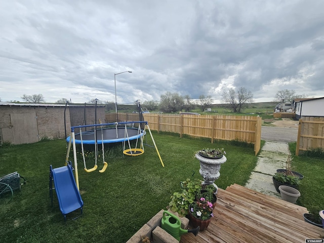 212 Vero Ln, Buffalo, WY 82834 - view of yard featuring a trampoline