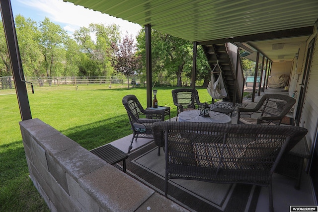 478 Upper French Creek Rd, Buffalo, WY 82834 - view of patio featuring stairs
