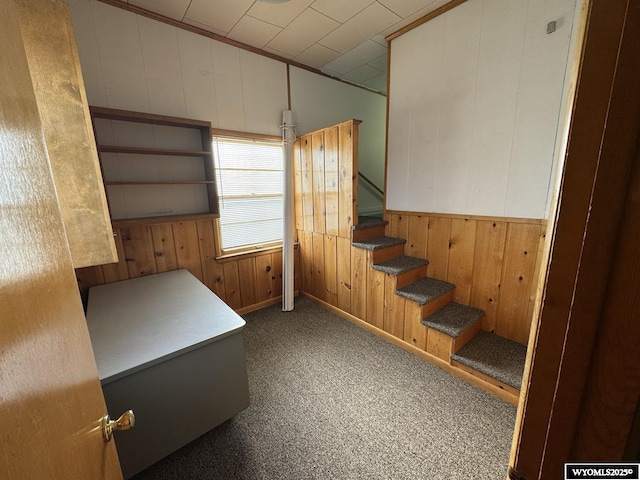 402 S 7th St E, Riverton, WY 82501 - unfurnished office with wood walls and carpet
