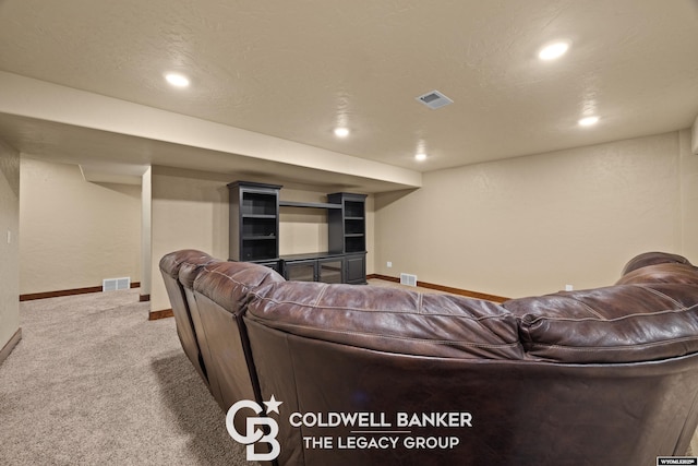 972 Cornwall St, Casper, WY 82609 - living area featuring baseboards, carpet, and recessed lighting