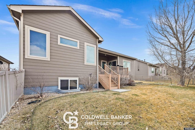 972 Cornwall St, Casper, WY 82609 - rear view of house with stairs