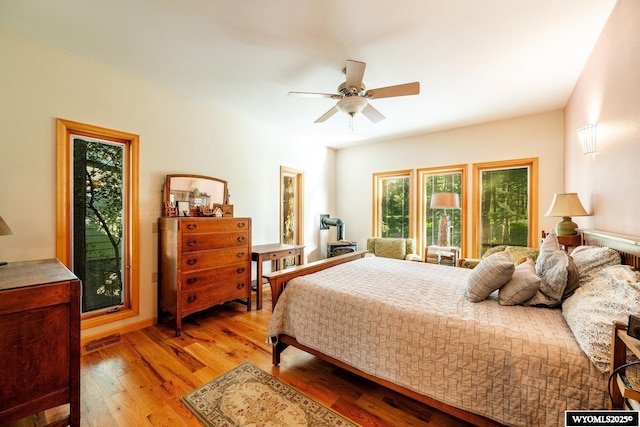 43 Fish Hatchery Rd, Story, WY 82842 - bedroom with wood finished floors and ceiling fan