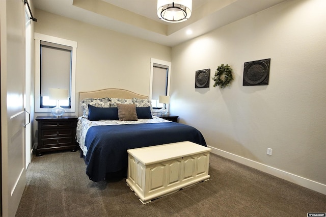 3685 Timber Wolf Ct, Casper, WY 82604 - bedroom featuring dark colored carpet, baseboards, and recessed lighting
