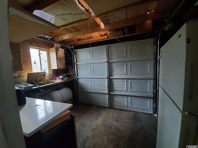 8 Lookout Ln, Dubois, WY 82513 - garage with freestanding refrigerator