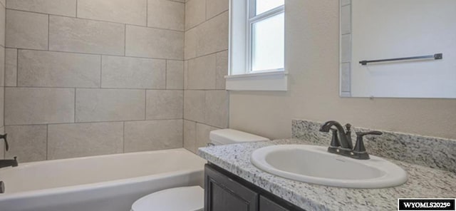 827 Dusty Ter, Mills, WY 82604 - full bath featuring toilet, vanity, and shower / washtub combination