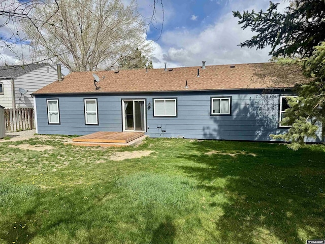 2318 Inverness Blvd, Rawlins, WY 82301 - rear view of property featuring a wooden deck