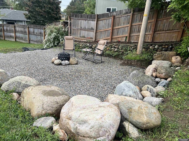 195 W Gatchell, Buffalo, WY 82834 - view of yard with an outdoor fire pit