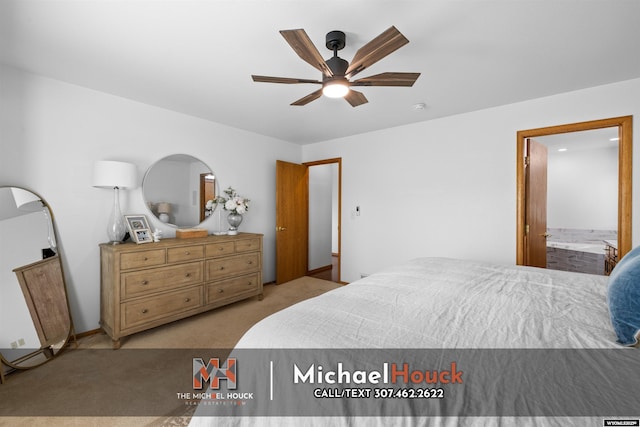 2001 Newport, Casper, WY 82609 - bedroom with carpet and ceiling fan