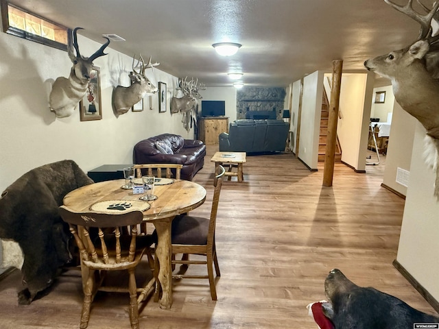 17512 US Highway 14, Carlile, WY 82721 - dining area with wood finished floors