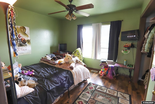 108 Tamari Dr, Buffalo, WY 82834 - bedroom featuring wood finished floors and ceiling fan