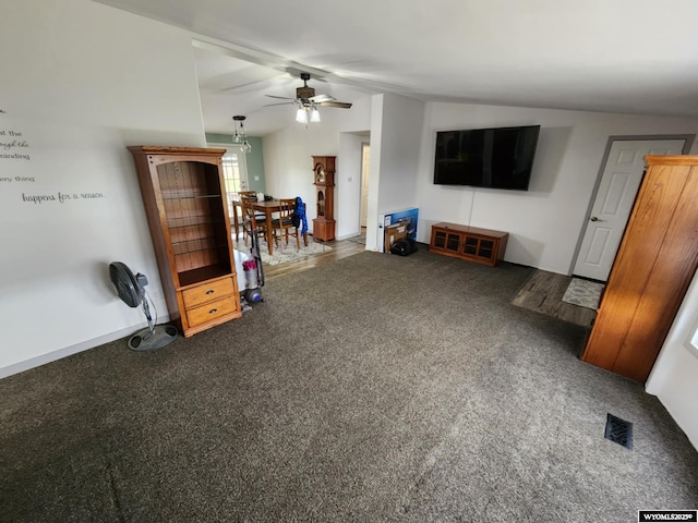 2 Freight Wagon Rd, Farson, WY 82932 - carpeted living room with a ceiling fan
