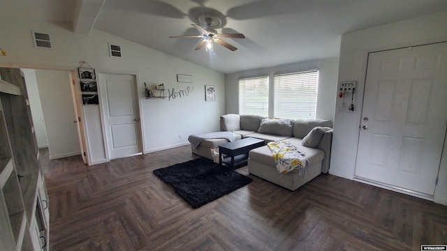 307 3rd St, Chugwater, WY 82210 - living area with a ceiling fan