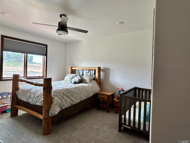 207 Eagle Dr, Greybull, WY 82426 - carpeted bedroom with a ceiling fan
