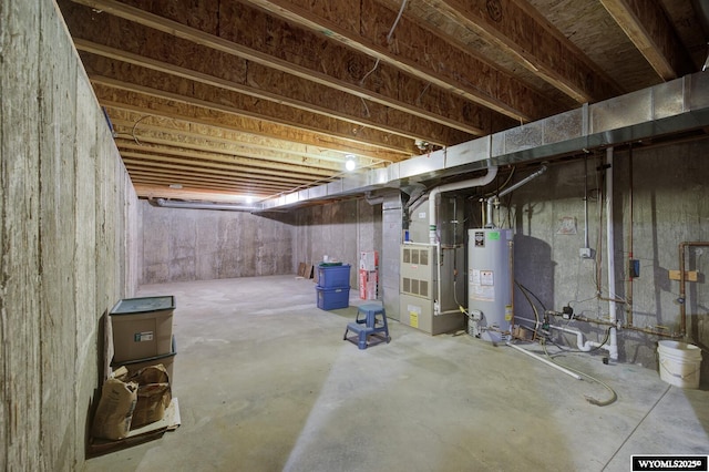 2867 Ardon Ln, Casper, WY 82609 - unfinished basement featuring gas water heater and heating unit