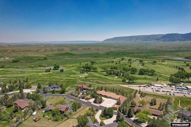 2867 Ardon Ln, Casper, WY 82609 - bird's eye view of a golf course and a water and mountain view