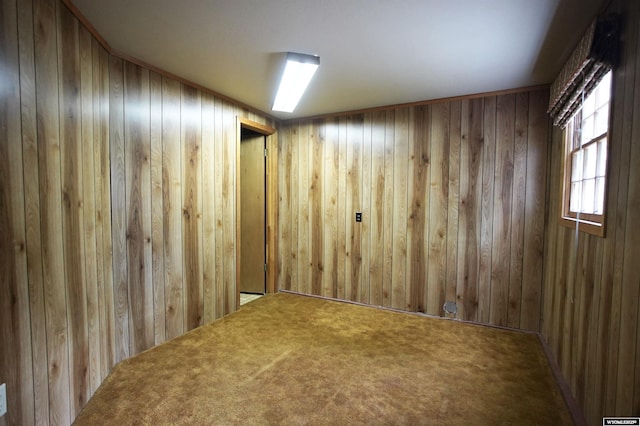 1339 S Mitchell St, Casper, WY 82601 - empty room with carpet flooring and wooden walls