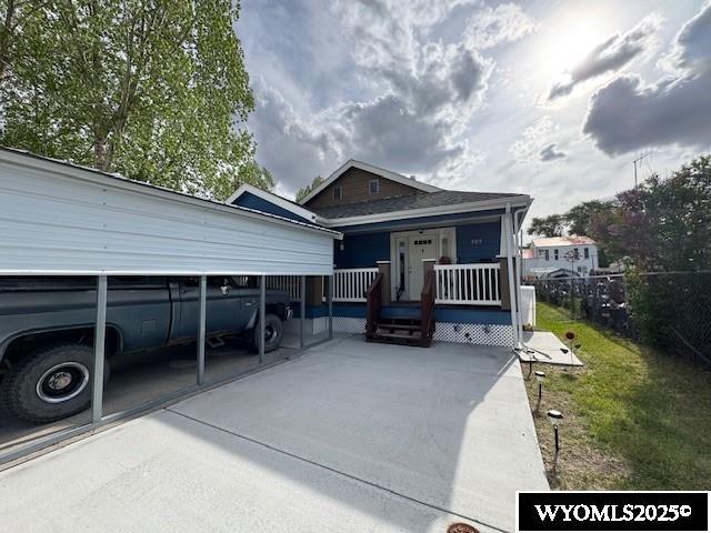 309 Susie Ave, Diamondville, WY 83116 - view of front of house featuring covered porch