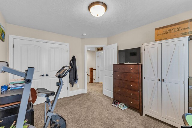 3308 Brickyard Ave, Rock Springs, WY 82901 - workout room with carpet and baseboards