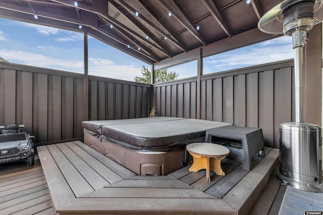 3308 Brickyard Ave, Rock Springs, WY 82901 - deck featuring a hot tub