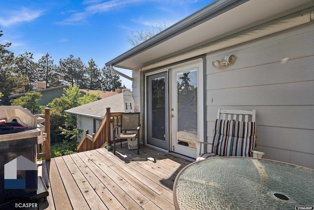 3440 E 18th St, Casper, WY 82609 - wooden terrace featuring grilling area