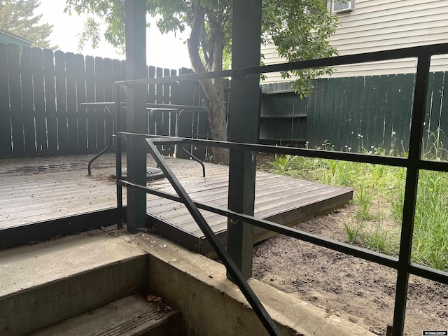 6358 Buckboard Rd, Casper, WY 82604 - view of wooden deck
