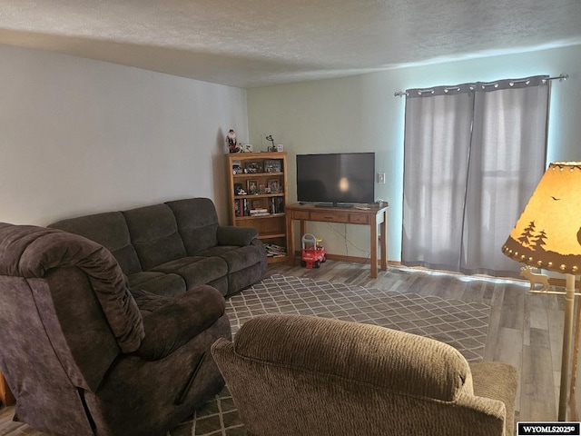 1150 Park View Dr, Green River, WY 82935 - living area with wood finished floors and a textured ceiling