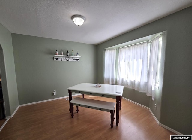 7866 Scorpion Way, Evansville, WY 82636 - dining space featuring light wood-style floors and a textured ceiling