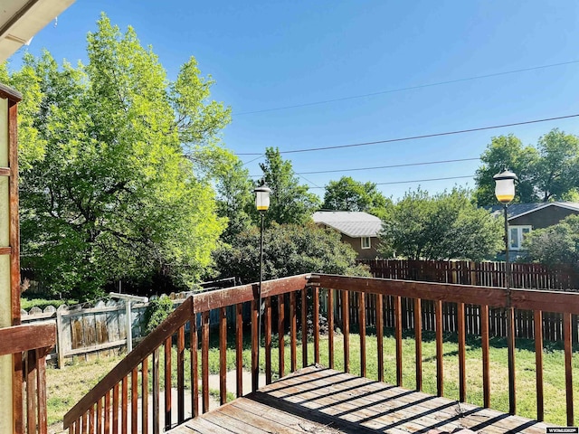 829 Belinda Dr, Riverton, WY 82520 - deck with a fenced backyard