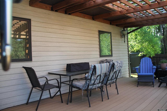 1540 Manor Dr, Casper, WY 82609 - wooden deck with a pergola