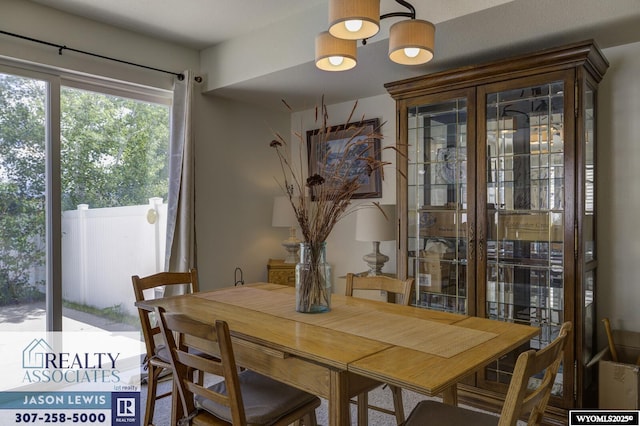 3477 Trappers Trl, Casper, WY 82604 - dining area with a chandelier