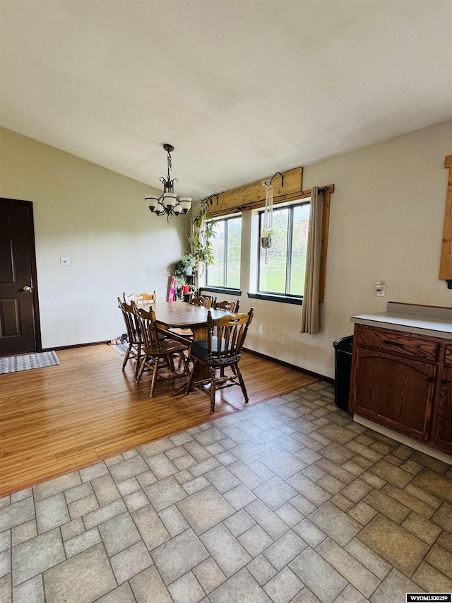 1512 Highview Dr, Dubois, WY 82513 - dining space with a chandelier and light wood-type flooring
