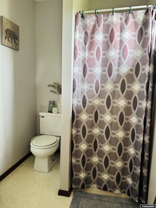 1512 Highview Dr, Dubois, WY 82513 - full bath with toilet and a shower with curtain