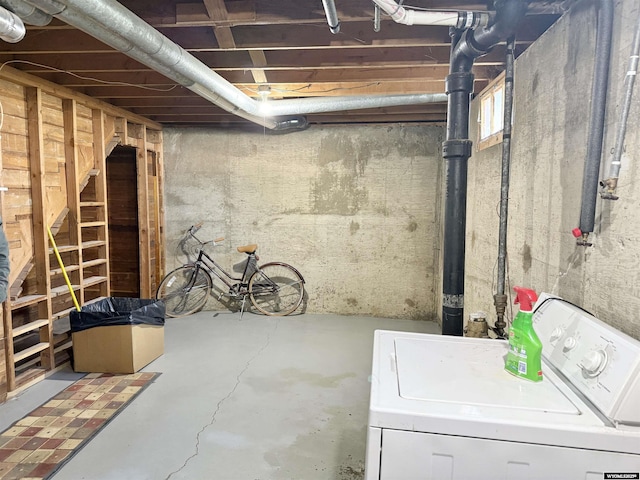 422 Beech Ave, Kemmerer, WY 83101 - unfinished basement featuring washer / dryer