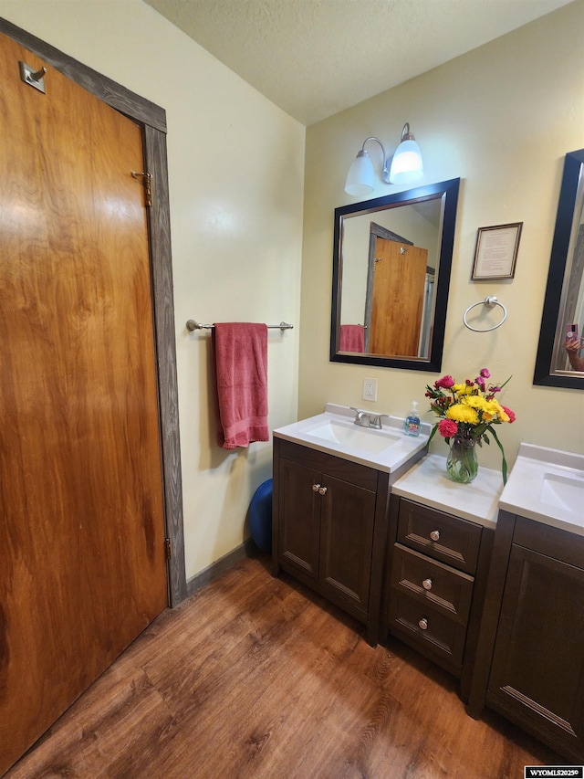 828 Fort St, Buffalo, WY 82834 - full bathroom with wood finished floors and vanity