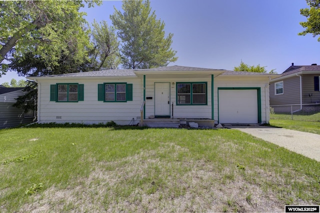 2841 E 4th St, Casper, WY 82609 - ranch-style home with an attached garage and driveway