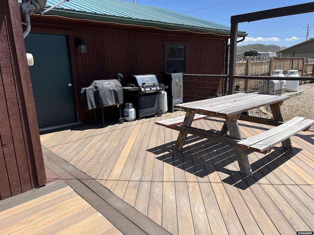 4359 Almy Rd Unit 107, Evanston, WY 82930 - wooden deck featuring grilling area