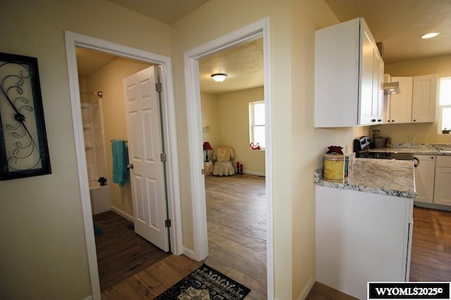 380 S-A Rd, Morrill, NE 69358 - hallway featuring wood finished floors and recessed lighting