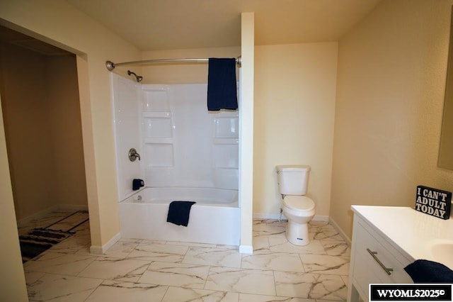 380 S-A Rd, Morrill, NE 69358 - full bathroom with marble look tiles, vanity, and bathtub / shower combination
